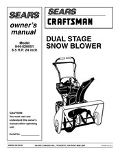 Sears CRAFTSMAN 944-526051 Owner's Manual