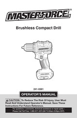 MasterForce 241-0381 Operator's Manual