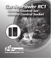 ubbink GardenPower RC1 Directions For Use Manual