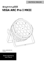Lightmaxx VEGA ARC Pro I MKII User Manual