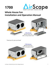 AirScape 1700 Installation And Operation Manual