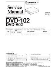 Pioneer DVD-A02 Service Manual
