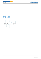 Kleemann GENIUS20 Manual