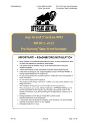 Offroad Animal PR-JGC-WK2-11-ASM0 Fitting Instruction