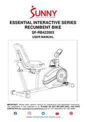 Sunny Health & Fitness SF-RB422003 User Manual