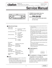 Clarion .39100-S6M-A000 Service Manual