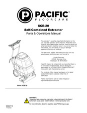 Pacific Floorcare SCE-20 Floor Scrubber Manuals