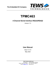 Tews Technologies TPMC463 User Manual