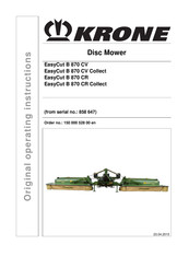 Krone EasyCut B 870 CV Collect Original Operating Instructions