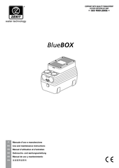 Zenit blueBOX Use And Maintenance Instructions