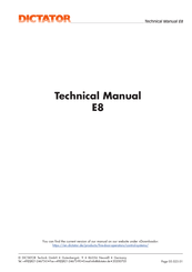 Dictator E8 Technical Manual