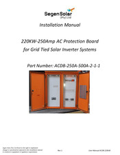 Segen Solar ACDB-250A-500A-2-1-1 Installation Manual