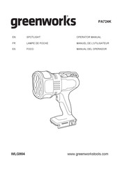 GreenWorks PA724K Operation Manual