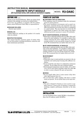 M-System R3-DA8C Instruction Manual
