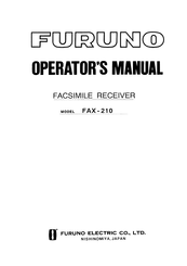 Furuno FAX-210 Operator's Manual