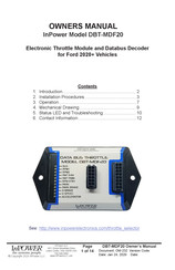 InPOWER DBT-MDF20 Owner's Manual