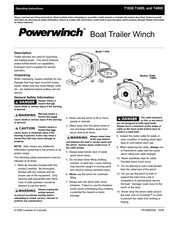 Powerwinch T1650 Operating Instructions Manual