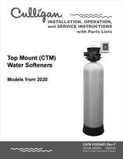 Culligan 210K Installation, Operation, And Service Instructions With Parts Lists