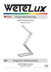 Wetelux 93 46 19 Original Instructions Manual