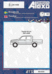 Alexo Sweden 664-0226 Installation And Operating Instructions Manual