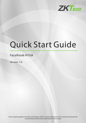 ZKTeco FaceKiosk-H10A Quick Start Manual