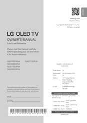 LG OLED77Z3PUA Owner's Manual