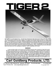 Carl Goldberg Products TIGER 2 Instruction Manual