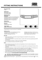 ARB SA290AA291 Fitting Instructions Manual