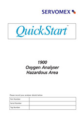 Servomex 1900 Quick Start Manual