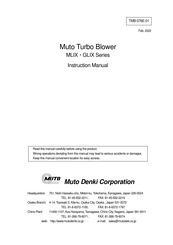Muto Denki GLIX Series Instruction Manual