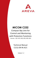 Areva MiCOM C232 Technical Manual