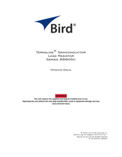 BIRD Termaline 8865SC13 Operation Manual