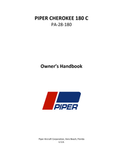 Piper CHEROKEE 180 C Owner's Handbook Manual