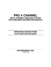 Lectrosonics PRO 4 CHANNEL Operating Instructions And Troubleshooting Manual