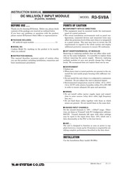 M-System R3-SV8A Instruction Manual