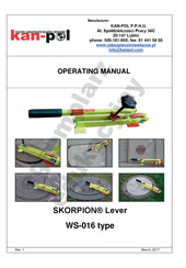 KAN-POL SKORPION WS-016 Operating Manual