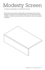 SitOnit Seating Modesty Screen Assembly Instructions Manual