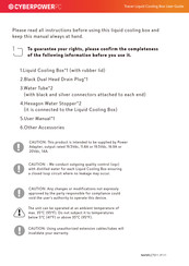CyberPowerPC Tracer Liquid Cooling Box Service Manual