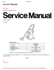 Panasonic MC-9040 Service Manual