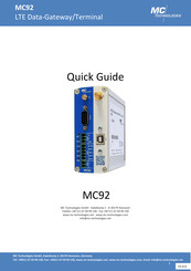 MC Technologies MC92 Quick Manual