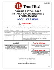 Trac-Rite 977 Installation, Maintenance & Parts Manual