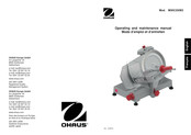 OHAUS M30C250B2 Operating And Maintenance Manual