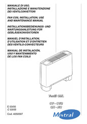 Mistral CV Instructions For Installation, Use And Maintenance Manual