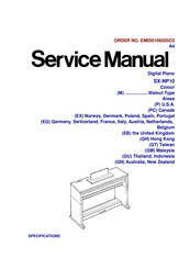 Panasonic SXNP10 - DIGITAL PIANO Service Manual
