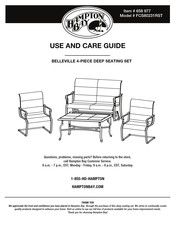 HAMPTON BAY 658 977 Use And Care Manual