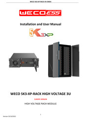 Weco 5K3-XP-RACK Installation And User Manual