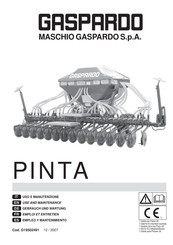 Gaspardo PINTA 500 Use And Maintenance