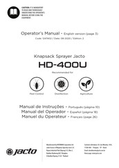 Jacto HD-400U Operator's Manual
