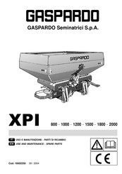 Gaspardo XPI 1000 Use And Maintenance / Spare Parts