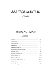 Numark CDN-88 Service Manual